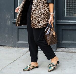 Black Suede Studio flat mules